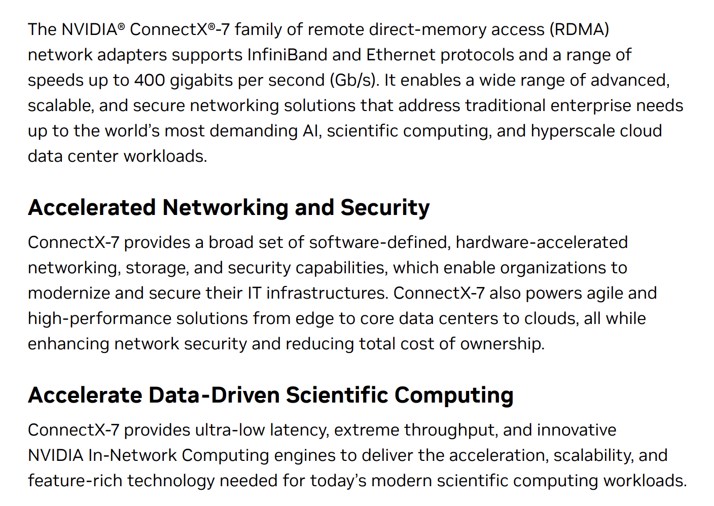 ConnectX-7 400G Adapters